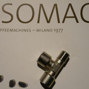 T-Piece for vacuum break valve / antivacuum valve & exhaust to drip tray Isomac