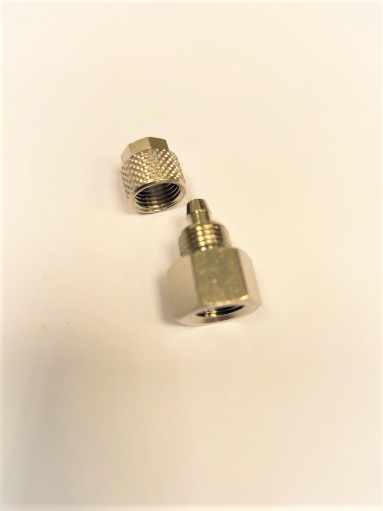 1/8 Female to Push In 6 mm, Threaded-to-Tube Connection Style