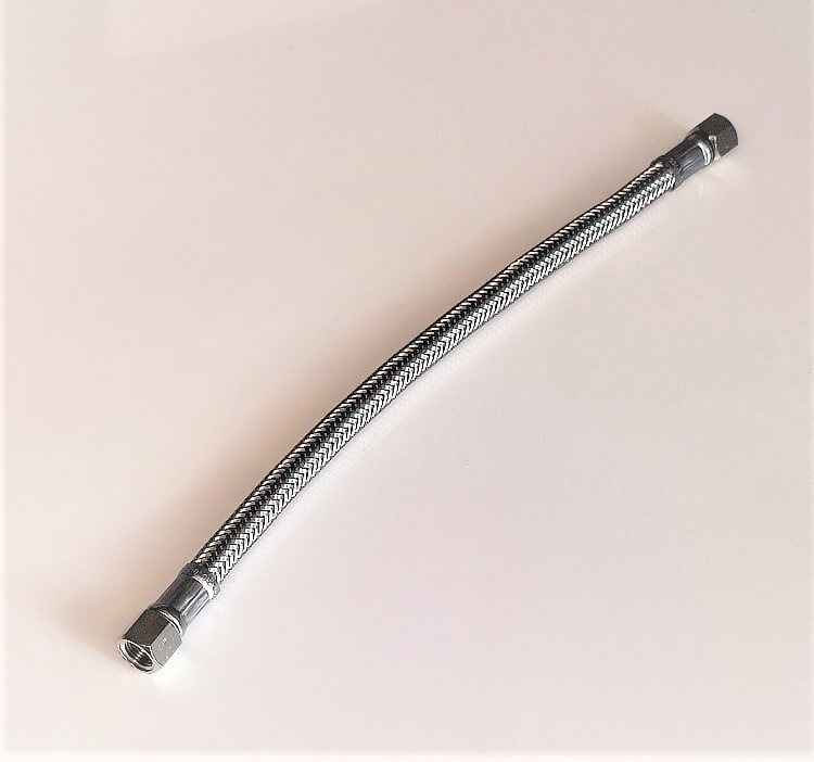 ELEKTRA CONIC 1/8 Female to 1/8 Female length 38 cm flexible braided hose s/steel OEM